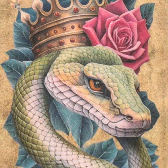 Декупажная карта «Королевская змея», плотность 45 г/м², формат А4