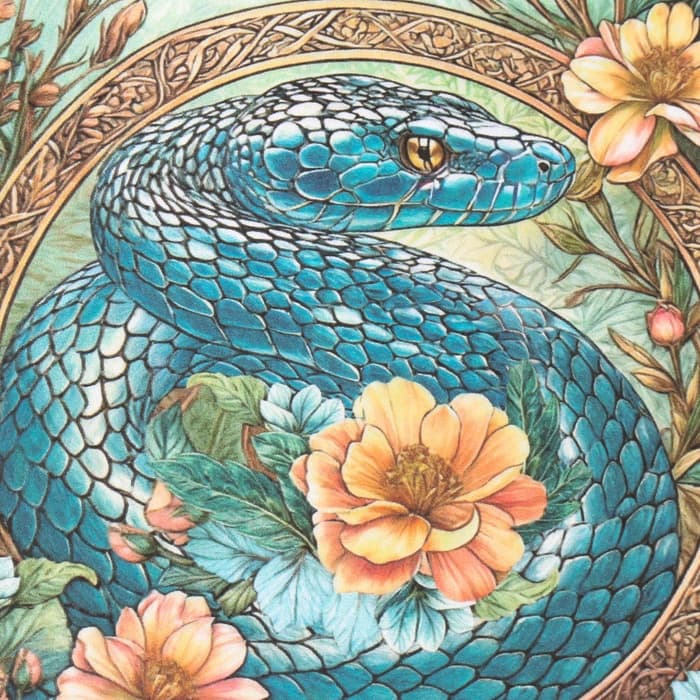 Декупажная карта «Изумрудная змея», плотность 45 г/м², формат А4
