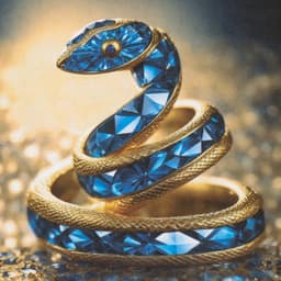 Декупажная карта «Сапфировая змея», плотность 45 г/м², формат А4