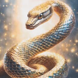 Декупажная карта «Золотая змея», плотность 45 г/м², формат А4