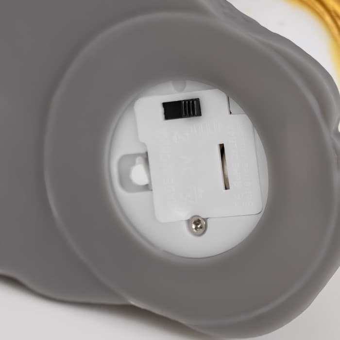 Фигурка светящаяся RISALUX «Медвежонок у Сатурна», LED-ночник, 2 Вт, LR44, 5×8×13 см