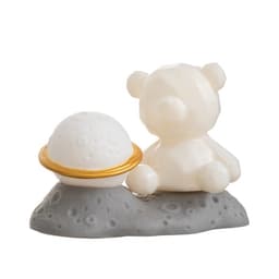 Фигурка светящаяся RISALUX «Медвежонок у Сатурна», LED-ночник, 2 Вт, LR44, 5×8×13 см