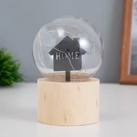 Фигурка светящаяся RISALUX «Дом», LED-ночник, 3×AG10, шар-8 см, 6.5×6.5×11.5 см