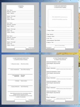 Ветеринарный паспорт международный для кошек, 28 страниц