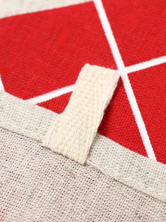 Полотенце «Ёлочки красные», 39×60 см, 160 г/м, лён 50%, хлопок 50%