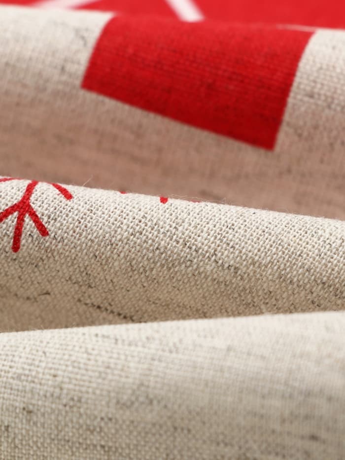 Полотенце «Ёлочки красные», 39×60 см, 160 г/м, лён 50%, хлопок 50%