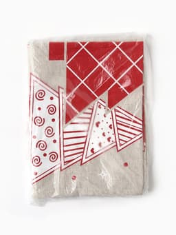 Полотенце «Ёлочки красные», 39×60 см, 160 г/м, лён 50%, хлопок 50%