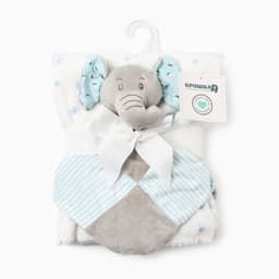 Плед детский с игрушкой «Крошка Я. Слоник» 75×90 см, голубой