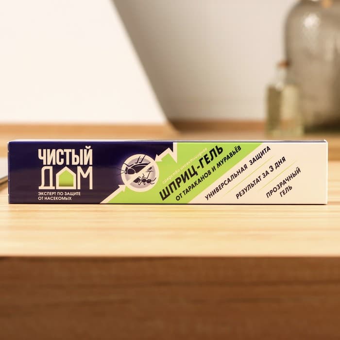 Средство от тараканов и муравьев всех видов «Чистый дом», гель, универсальный, шприц 20 мл