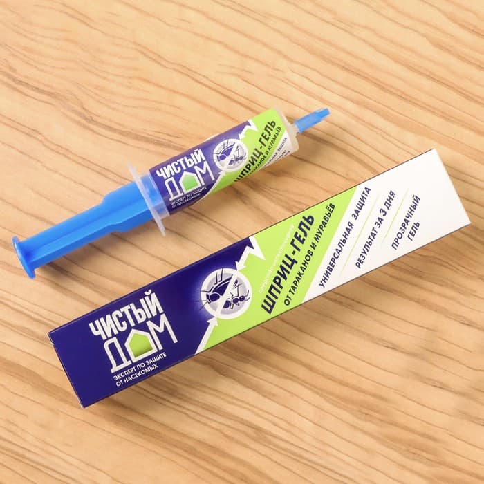 Средство от тараканов и муравьев всех видов «Чистый дом», гель, универсальный, шприц 20 мл