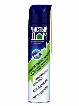 Аэрозоль от насекомых «Чистый дом» супер Универсальный, двойное распыление 600 мл