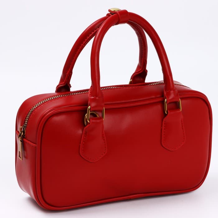 Сумка женская из искусственной кожи, 24×13×7 см, красная