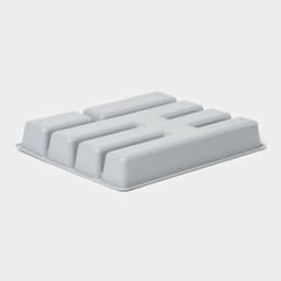 Лоток для столовых приборов, 5 отделений, 25.5×30.7×4.6 см, пластик, серый