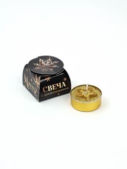 Свечи чайные, новогодний набор 4 шт., 4 см