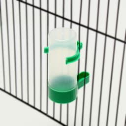 Поилка-кормушка для птиц, 140 мл, 4×12 см, пластик, зелёная