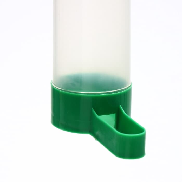 Поилка-кормушка для птиц, 140 мл, 4×12 см, пластик, зелёная