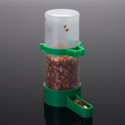 Поилка-кормушка для птиц, 140 мл, 4×12 см, пластик, зелёная