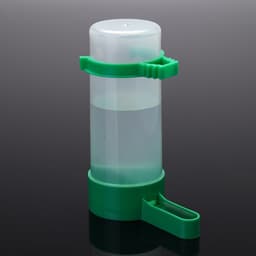 Поилка-кормушка для птиц, 140 мл, 4×12 см, пластик, зелёная