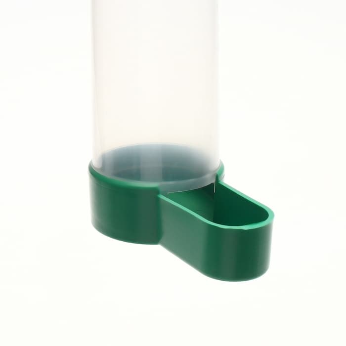 Поилка-кормушка для птиц с крышкой, 150 мл, 4×13 см, зелёная