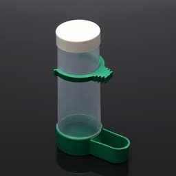 Поилка-кормушка для птиц с крышкой, 150 мл, 4×13 см, зелёная