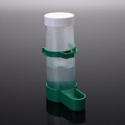 Поилка-кормушка для птиц с крышкой, 150 мл, 4×13 см, зелёная