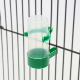 Поилка-кормушка для птиц, 60 мл, 3×9 см, зелёная