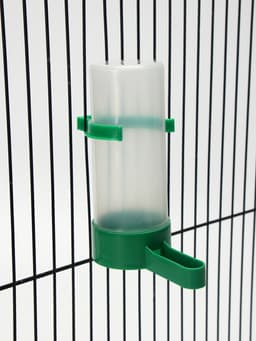 Поилка/кормушка для птиц 10.5×3.5 см, 90 мл, зелёная