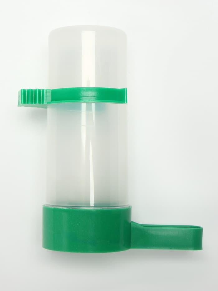 Поилка/кормушка для птиц 10.5×3.5 см, 90 мл, зелёная