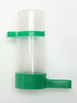 Поилка/кормушка для птиц 10.5×3.5 см, 90 мл, зелёная