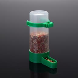 Поилка/кормушка для птиц 10.5×3.5 см, 90 мл, зелёная