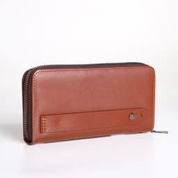 Портмоне-клатч мужской на молнии, с картхолдером, рыжее