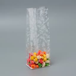 Пакет подарочный новогодний с жёстким дном, прозрачный с еловыми ветками, 6×8×23 см