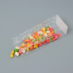 Пакет подарочный новогодний с жёстким дном, прозрачный с еловыми ветками, 6×8×23 см