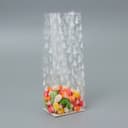 Пакет подарочный новогодний с жёстким дном, прозрачный с ёлками, 6×8×23 см