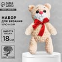 Набор для вязания крючком. Амигуруми: мягкая игрушка своими руками «Мишка Тимофей», 18 см