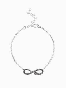 Браслет металл «Змея. Знак бесконечности», L=18 см, цвет серебро