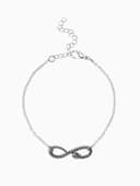 Браслет металл «Змея. Знак бесконечности», L=18 см, цвет серебро