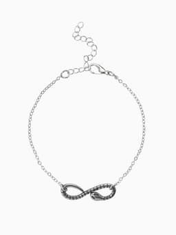 Браслет металл «Змея. Знак бесконечности», L=18 см, цвет серебро