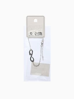 Браслет металл «Змея. Знак бесконечности», L=18 см, цвет серебро