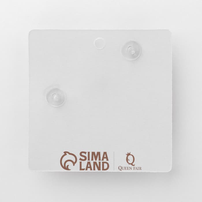 Серьги висячие «Новогодние» медведь с подарком, цветные в золоте