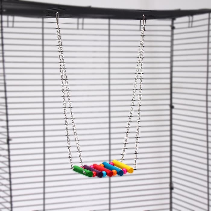 Качели-лесенка для птиц, длина цепи 36 см, дерево