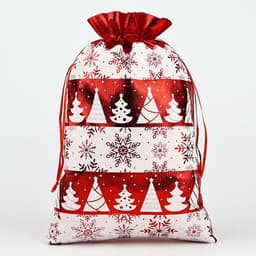 Мешочек подарочный парча «Новогодний орнамент», красный, 20×30 см