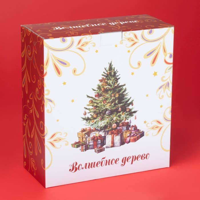 Блинница новогодняя Доляна «Волшебное дерево», d=23 см, доломит, белая