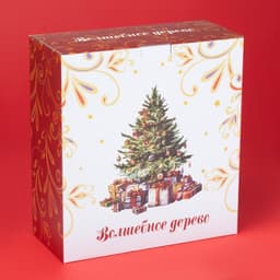 Блинница новогодняя Доляна «Волшебное дерево», d=23 см, доломит, белая