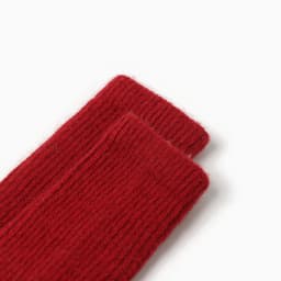Гольфы детские из монгольской шерсти, красные, 5-7 лет