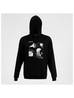 Толстовка с капюшоном РОСКОСМОС х ONLYTOP, р. XXL, чёрная