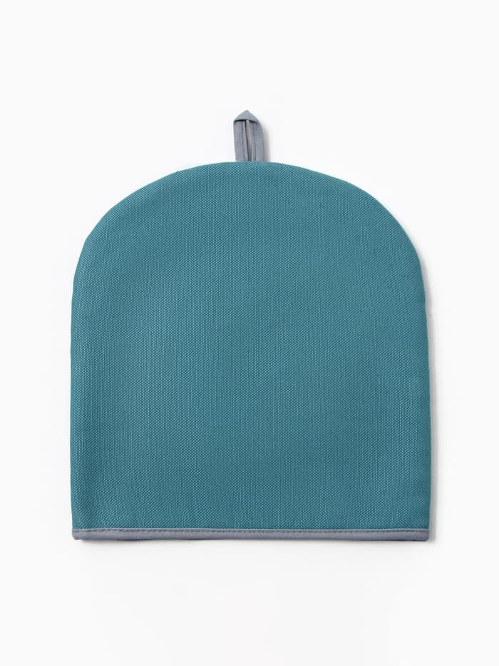 Грелка на чайник «Этель» Home collection, 28×28 см, 45%лён, 55% хлопок, голубая