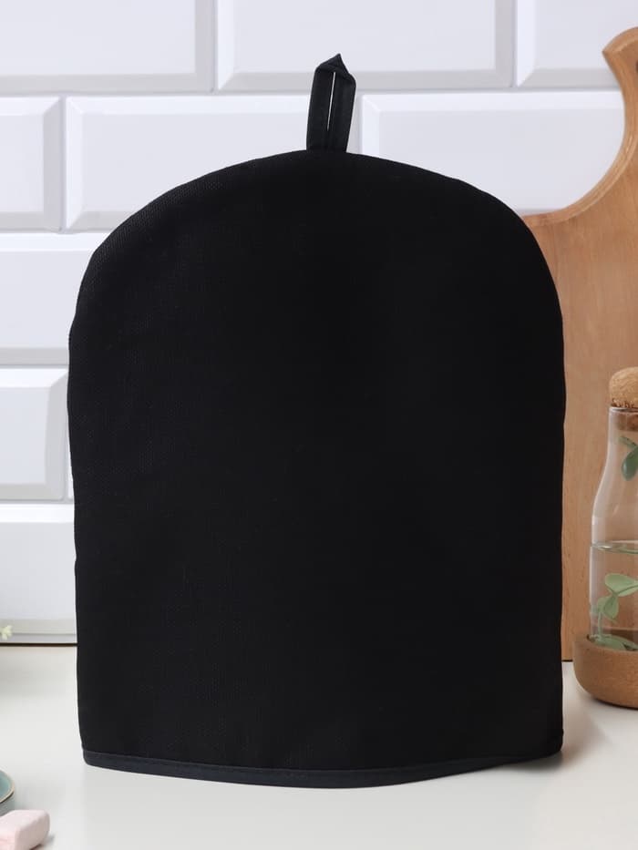 Грелка на чайник «Этель» Home collection, 28×28 см, 45% лён, 55% хлопок, чёрная