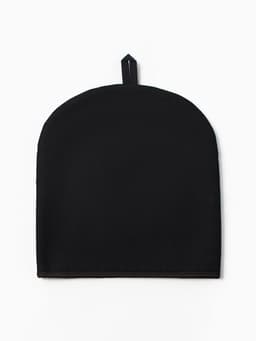 Грелка на чайник «Этель» Home collection, 28×28 см, 45% лён, 55% хлопок, чёрная