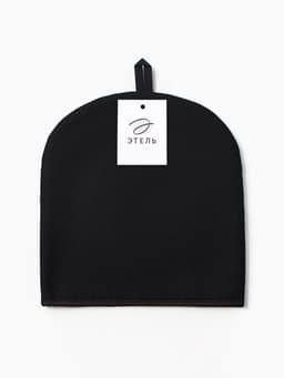 Грелка на чайник «Этель» Home collection, 28×28 см, 45% лён, 55% хлопок, чёрная